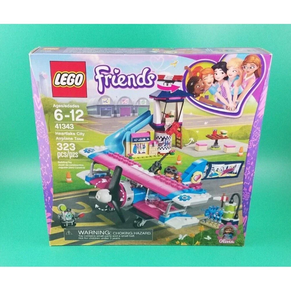 LEGO Friends 41343 Heartlake City Airplane Tour 323 pieces Building Toy NIP